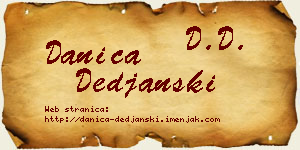 Danica Deđanski vizit kartica